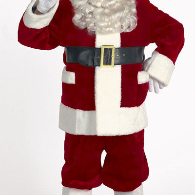 Burgundy Deluxe Santa Suit with Outside Pockets