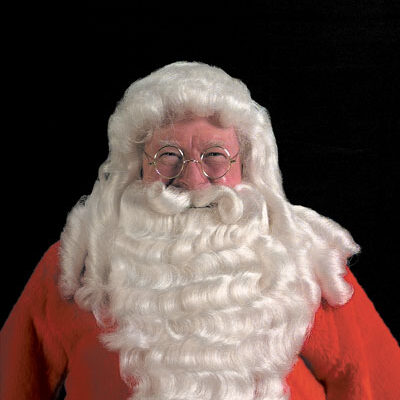 Deluxe Professional Santa, Extra Full Wig & Beard Set