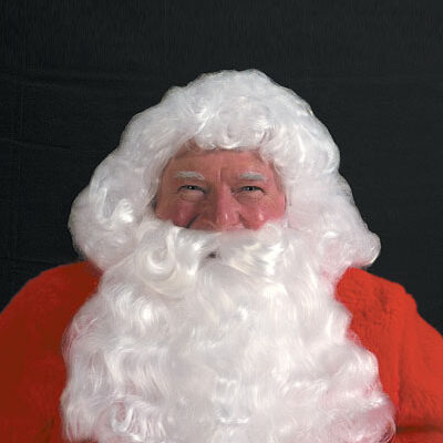 Deluxe Santa White Wig & Beard Set