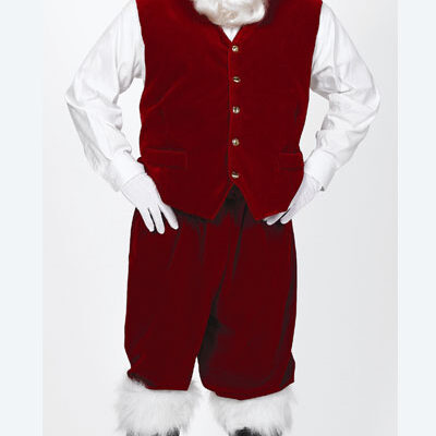 Santa Velvet Vest with Buttons