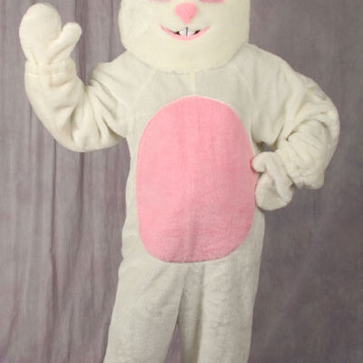White Bunny Suit with Mascot Head