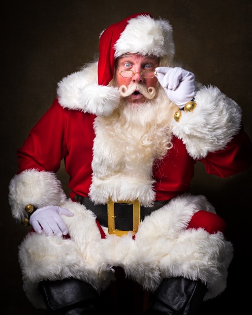 Real bearded Santa Claus entertainer