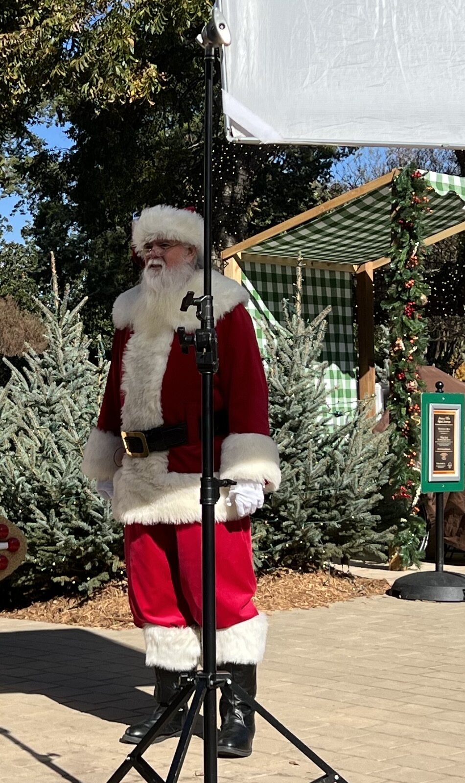 Book Santa Claus New York State outdoor holiday set appearance
