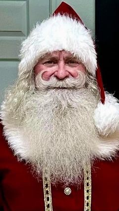 Professional Santa Claus Memphis holiday light portrait