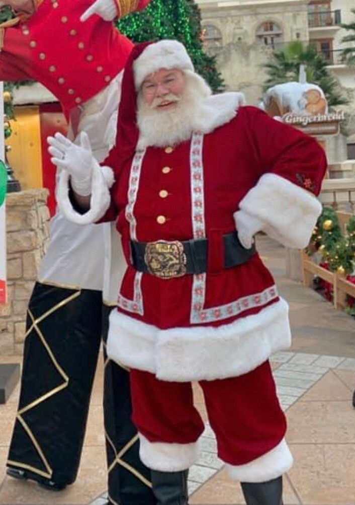 Santa Claus for hire at Houston public holiday event