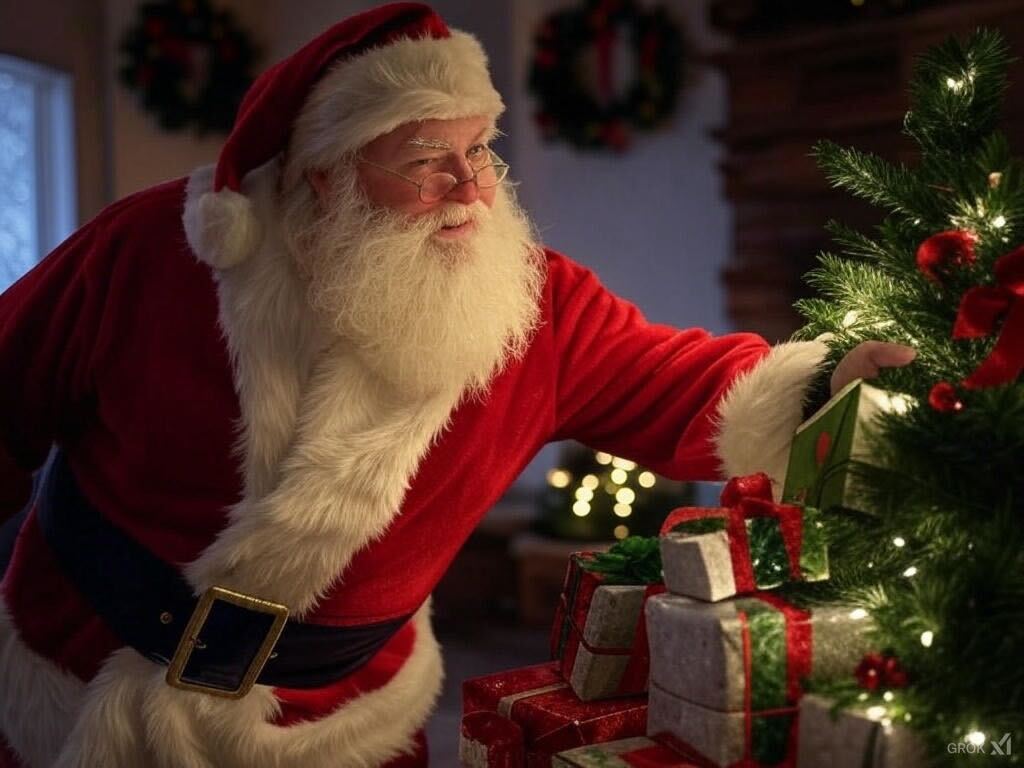 Santa Claus San Antonio gift visit photo moment